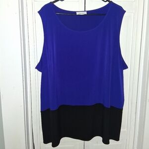 Calvin Klein Royal Blue and Black Sleeveless Dress